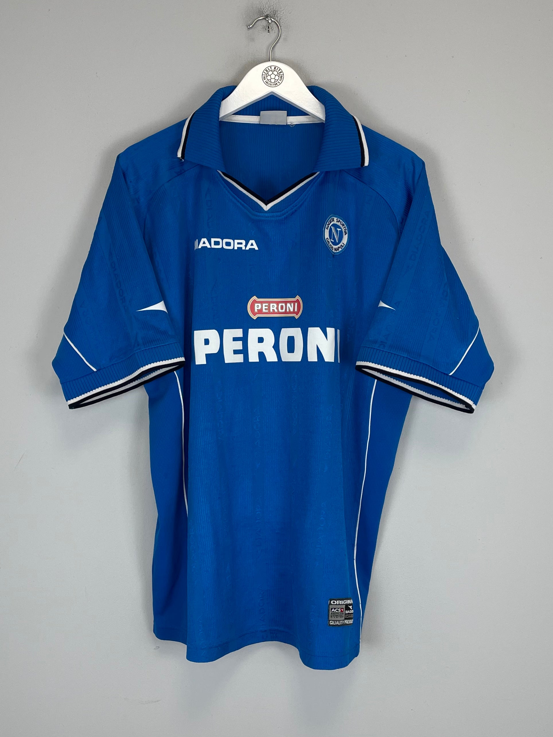 Shop 2000/01 NAPOLI EDMUNDO #27 HOME SHIRT (L) DIADORA, classic football shirts, vintage football shirts & retro soccer jerseys at Cult Kits