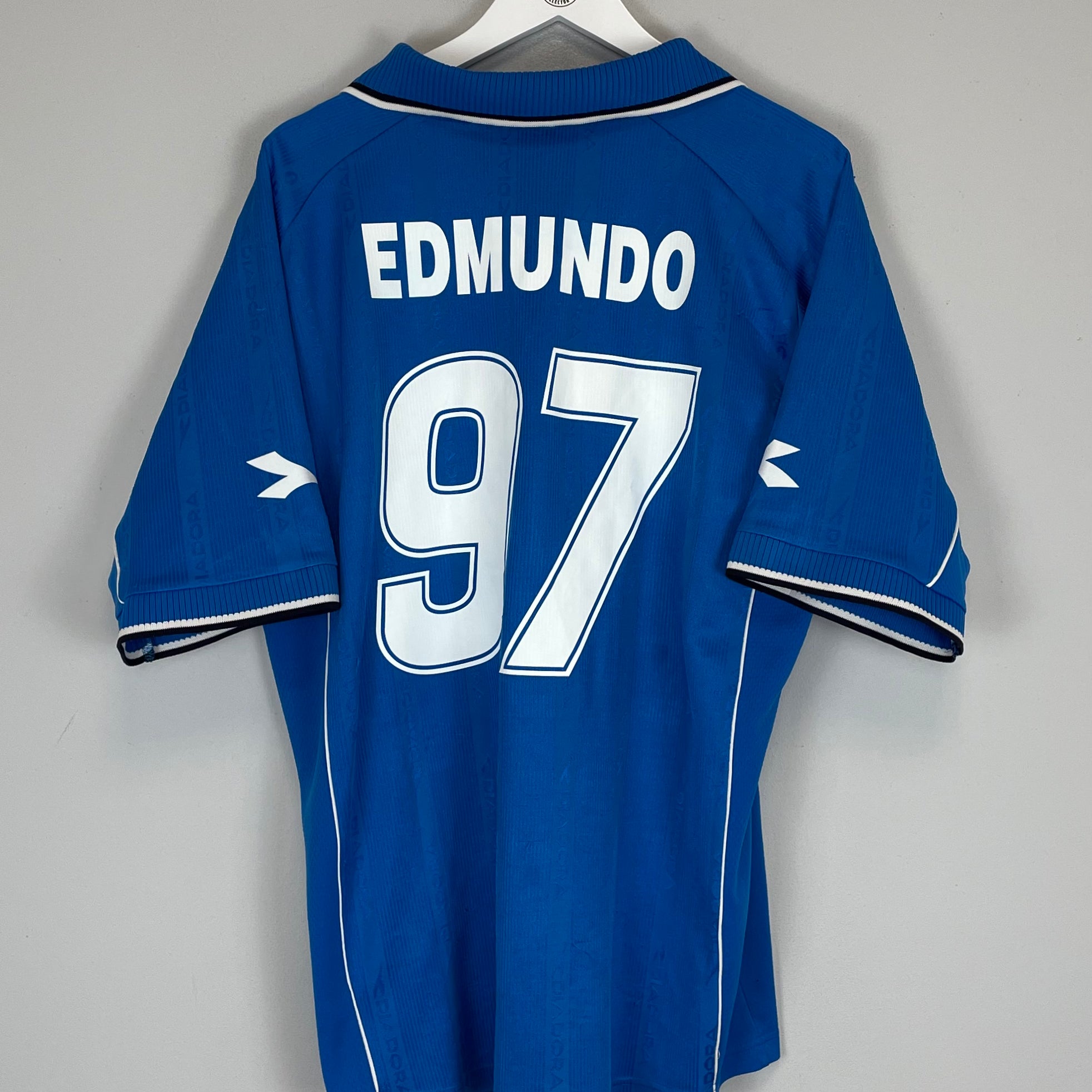 Shop 2000/01 NAPOLI EDMUNDO #27 HOME SHIRT (L) DIADORA, classic football shirts, vintage football shirts & retro soccer jerseys at Cult Kits