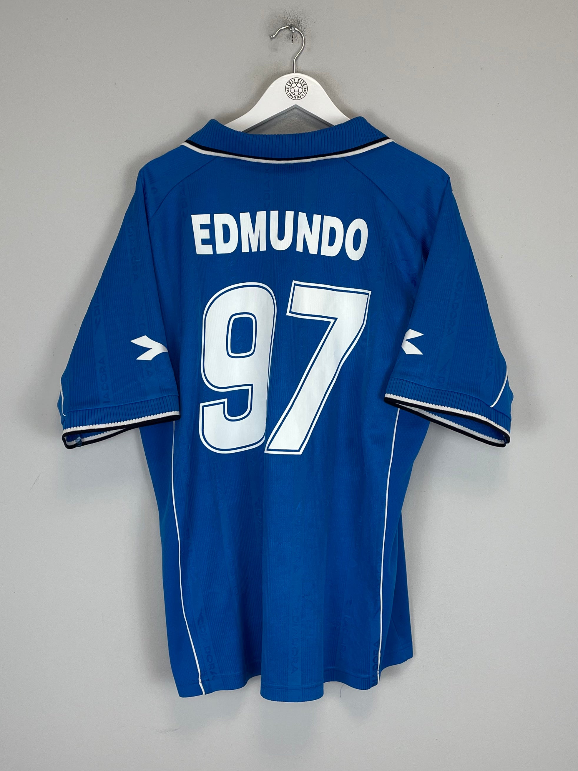 Shop 2000/01 NAPOLI EDMUNDO #27 HOME SHIRT (L) DIADORA, classic football shirts, vintage football shirts & retro soccer jerseys at Cult Kits