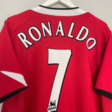 2004/06 MANCHESTER UNITED RONALDO #7 HOME SHIRT (XL) NIKE