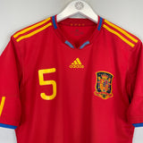 Shop 2009/10 SPAIN PUYOL #5 HOME SHIRT (L) ADIDAS, classic football shirts, vintage football shirts & retro soccer jerseys at Cult Kits