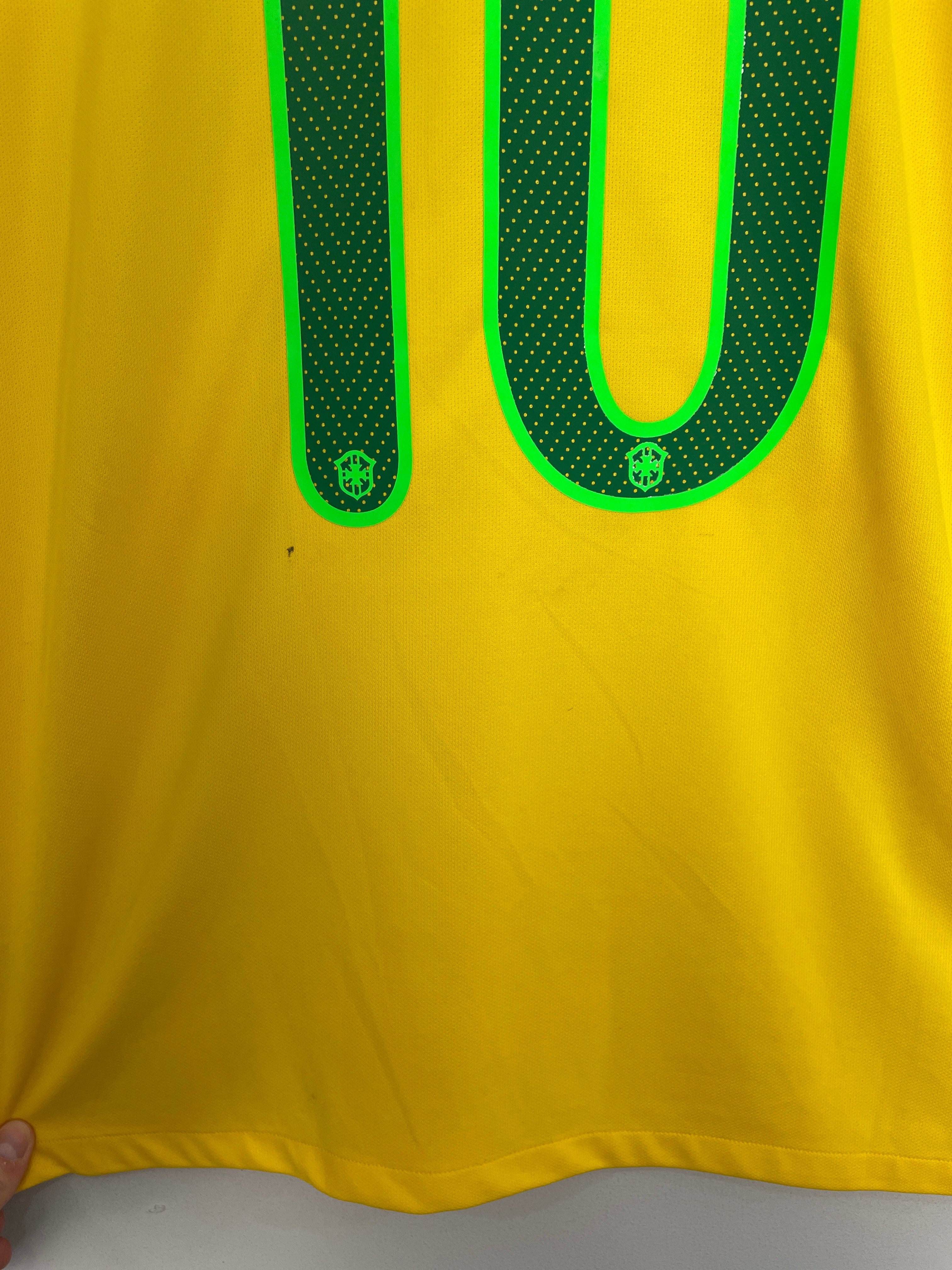 Shop 2014/16 BRAZIL NEYMAR JR #10 HOME SHIRT (L) NIKE, classic football shirts, vintage football shirts & retro soccer jerseys at Cult Kits