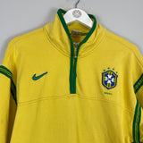 1998/00 BRAZIL 1/4 ZIP JUMPER (M) NIKE