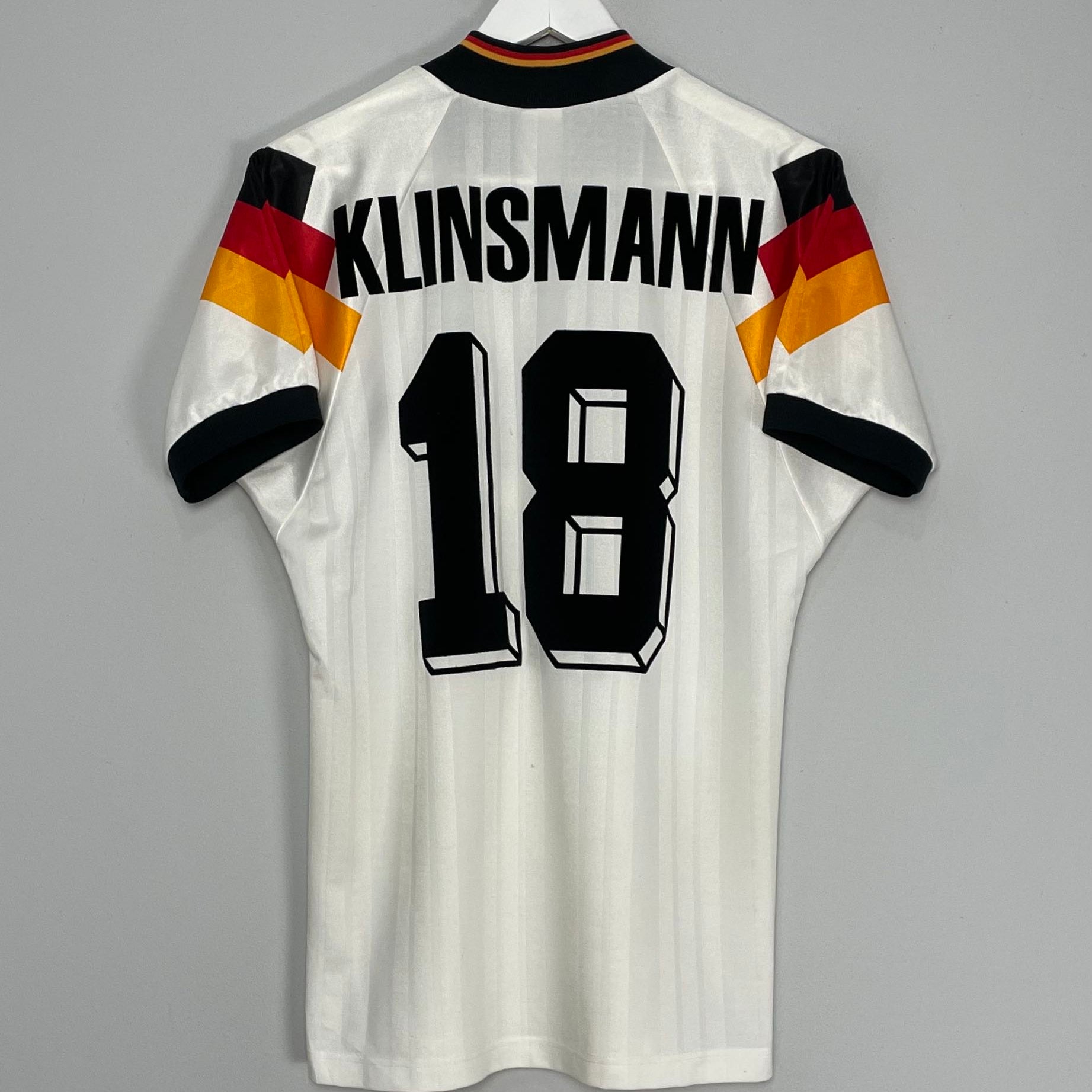 Shop 1992/94 GERMANY KLINSMANN #18 HOME SHIRT (S) ADIDAS, classic football shirts, vintage football shirts & retro soccer jerseys at Cult Kits