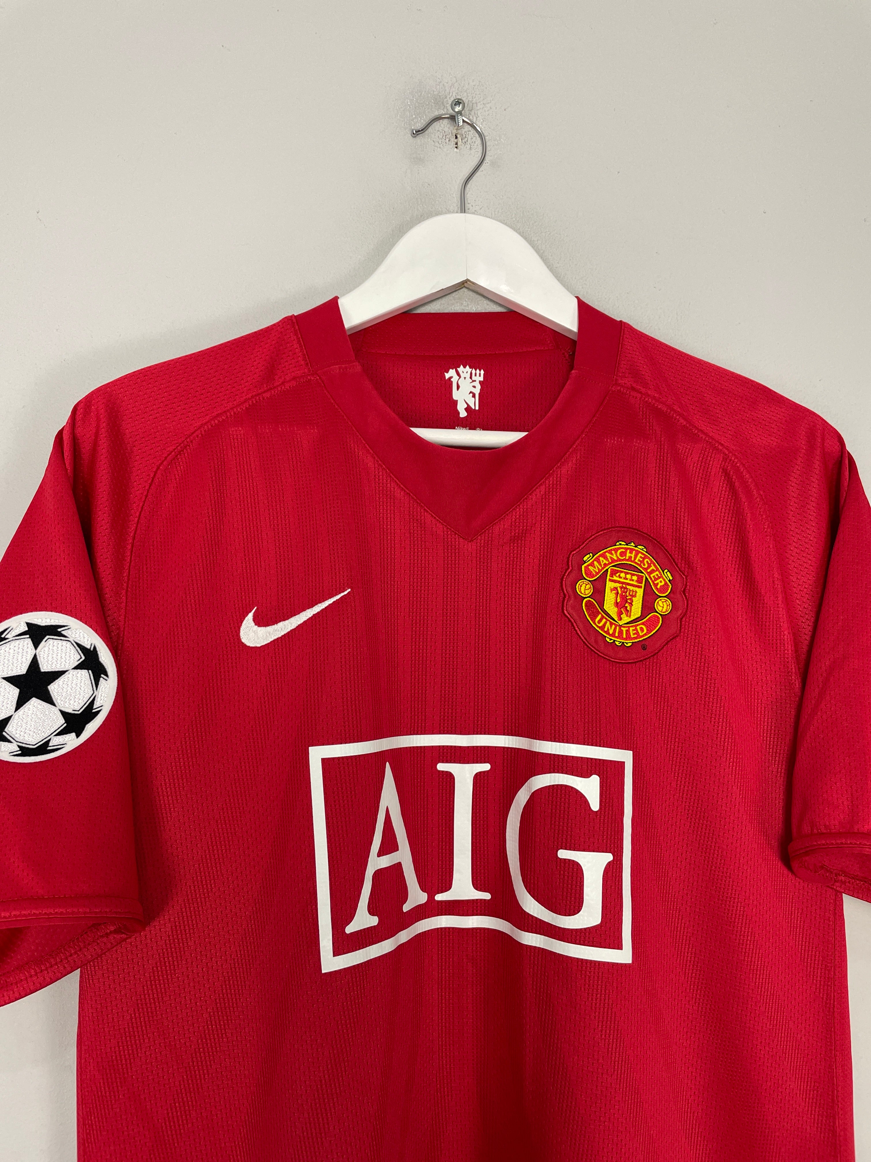Shop 2007/09 MANCHESTER UNITED RONALDO #7 C/L HOME SHIRT (L) NIKE, classic football shirts, vintage football shirts & retro soccer jerseys at Cult Kits