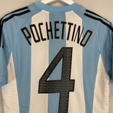 2002/04 ARGENTINA POCHETTINO #4 HOME SHIRT (S) ADIDAS