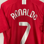Shop 2007/09 MANCHESTER UNITED RONALDO #7 C/L HOME SHIRT (L) NIKE, classic football shirts, vintage football shirts & retro soccer jerseys at Cult Kits