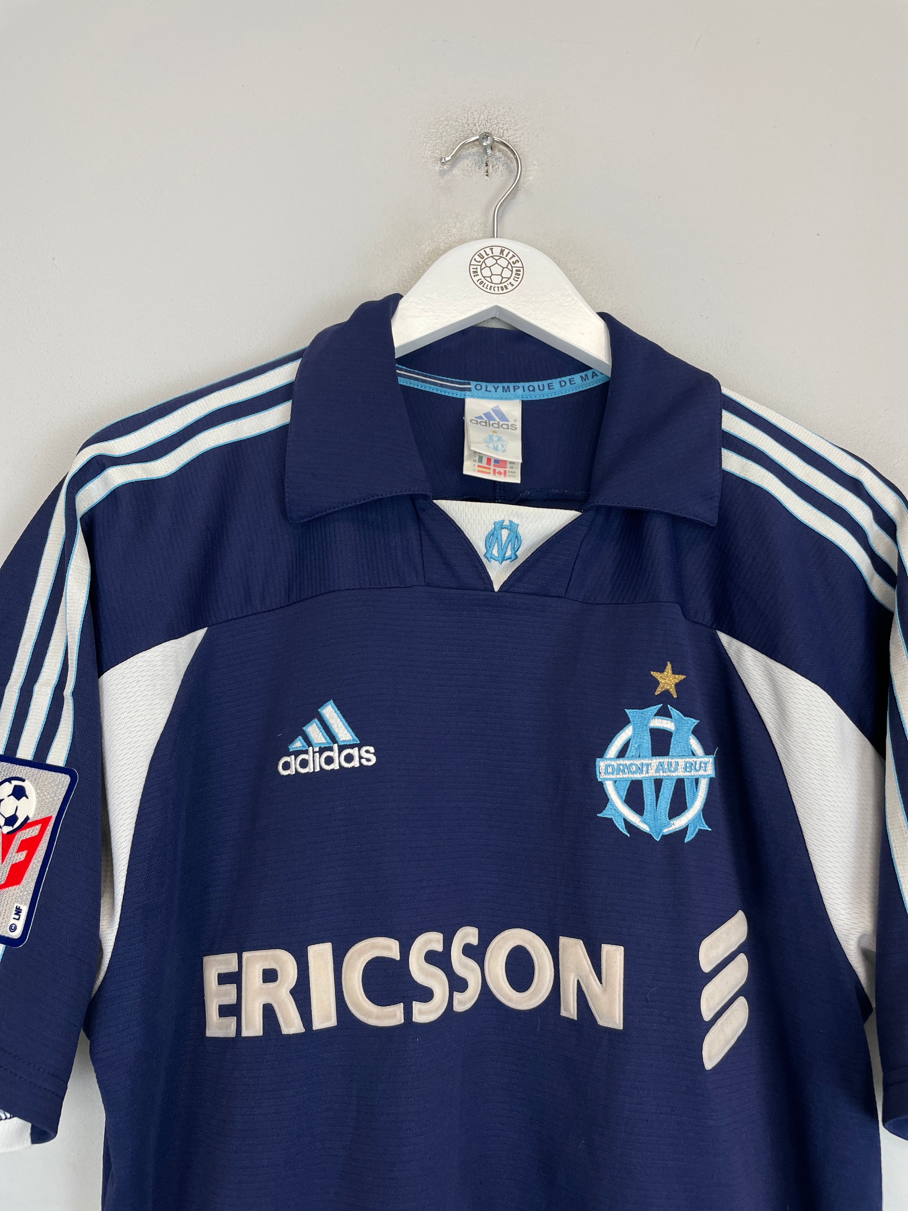 Shop 1999/00 MARSEILLE PIRES #7 AWAY SHIRT (M) ADIDAS, classic football shirts, vintage football shirts & retro soccer jerseys at Cult Kits