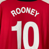 2009/10 MANCHESTER UNITED ROONEY #10 L/S HOME SHIRT (XL) NIKE