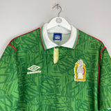 1994 MEXICO HOME SHIRT (L) UMBRO