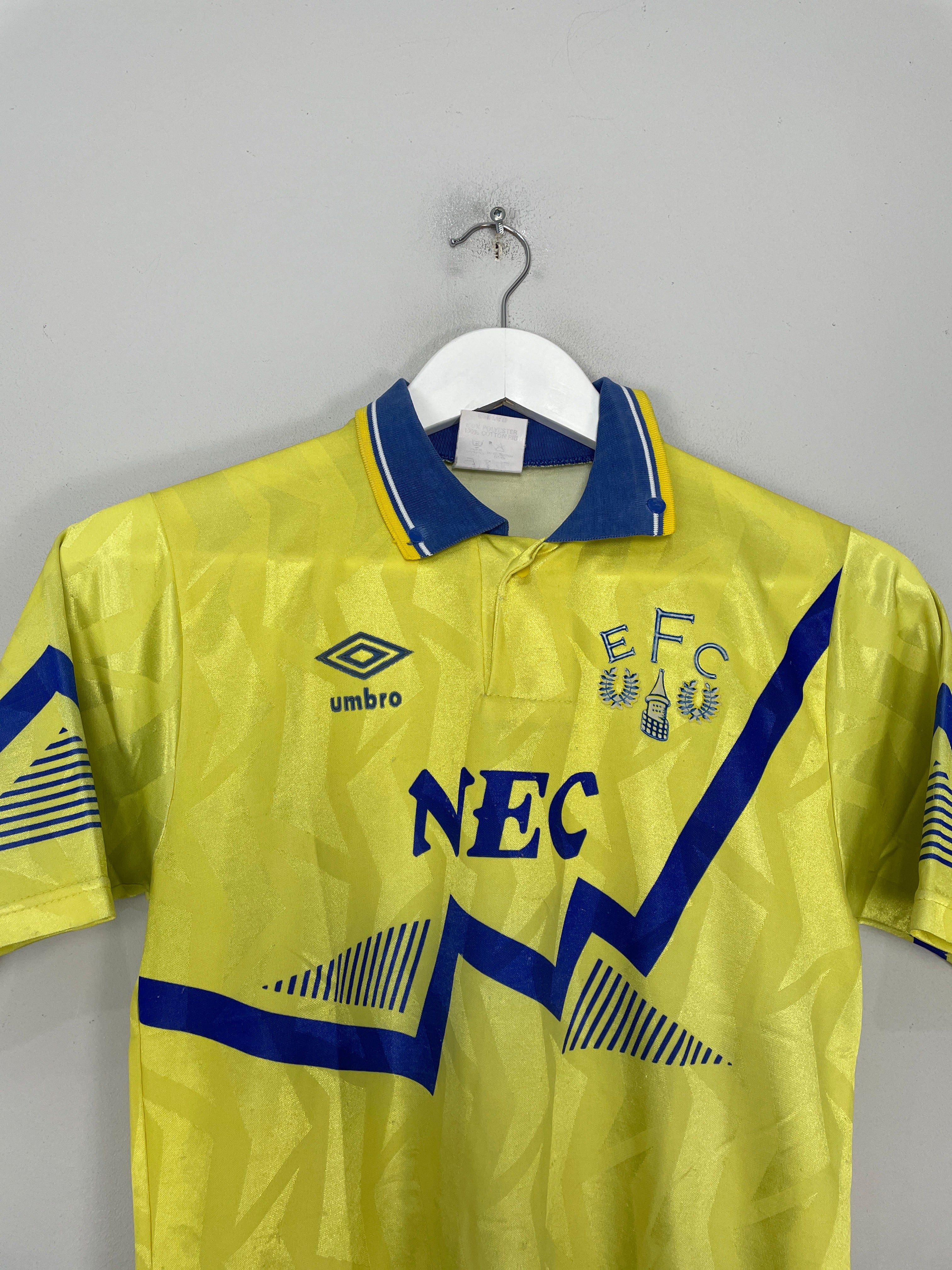 Shop 1990/92 EVERTON AWAY SHIRT (L.KIDS) UMBRO, classic football shirts, vintage football shirts & retro soccer jerseys at Cult Kits