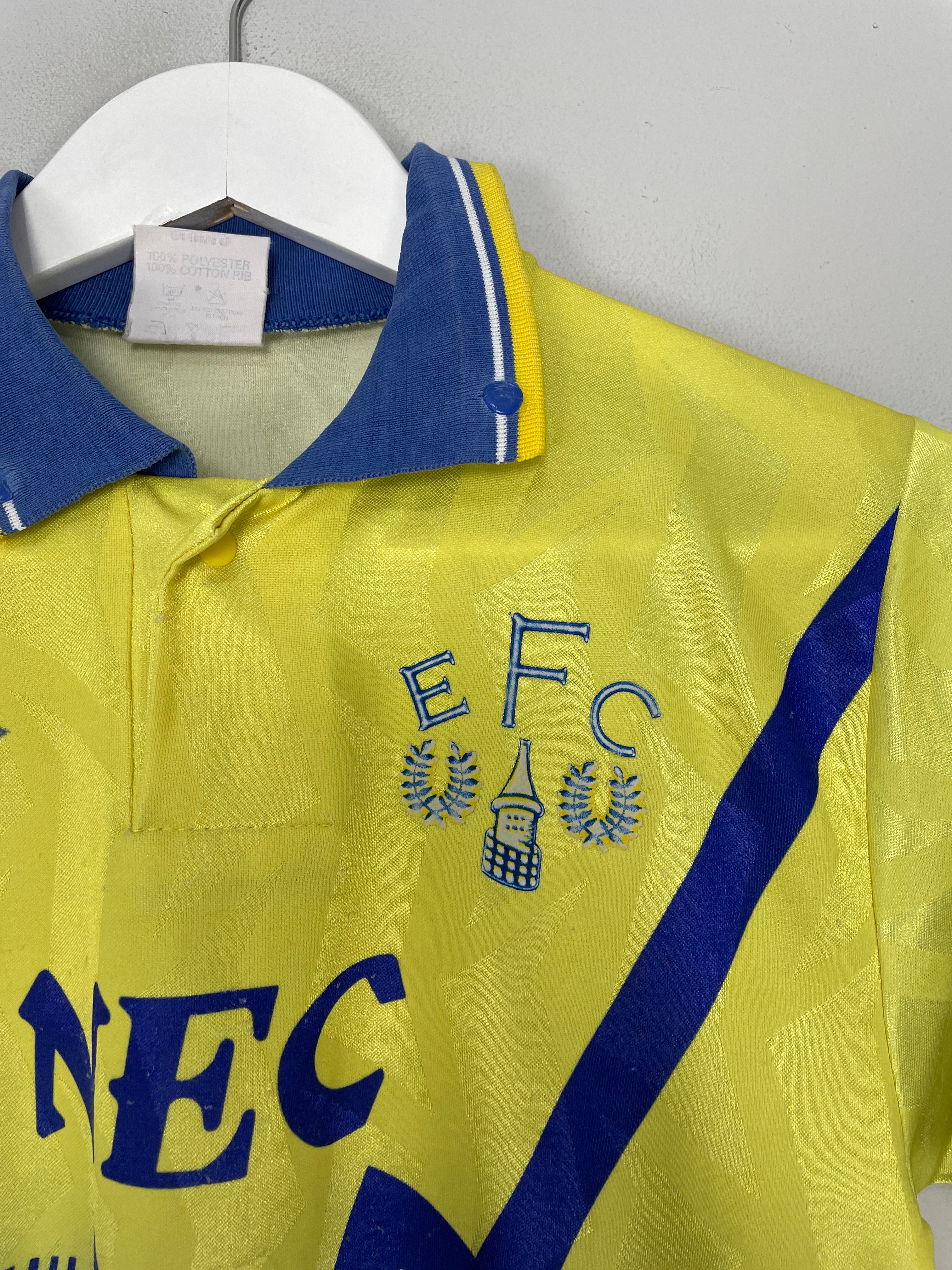 Shop 1990/92 EVERTON AWAY SHIRT (L.KIDS) UMBRO, classic football shirts, vintage football shirts & retro soccer jerseys at Cult Kits