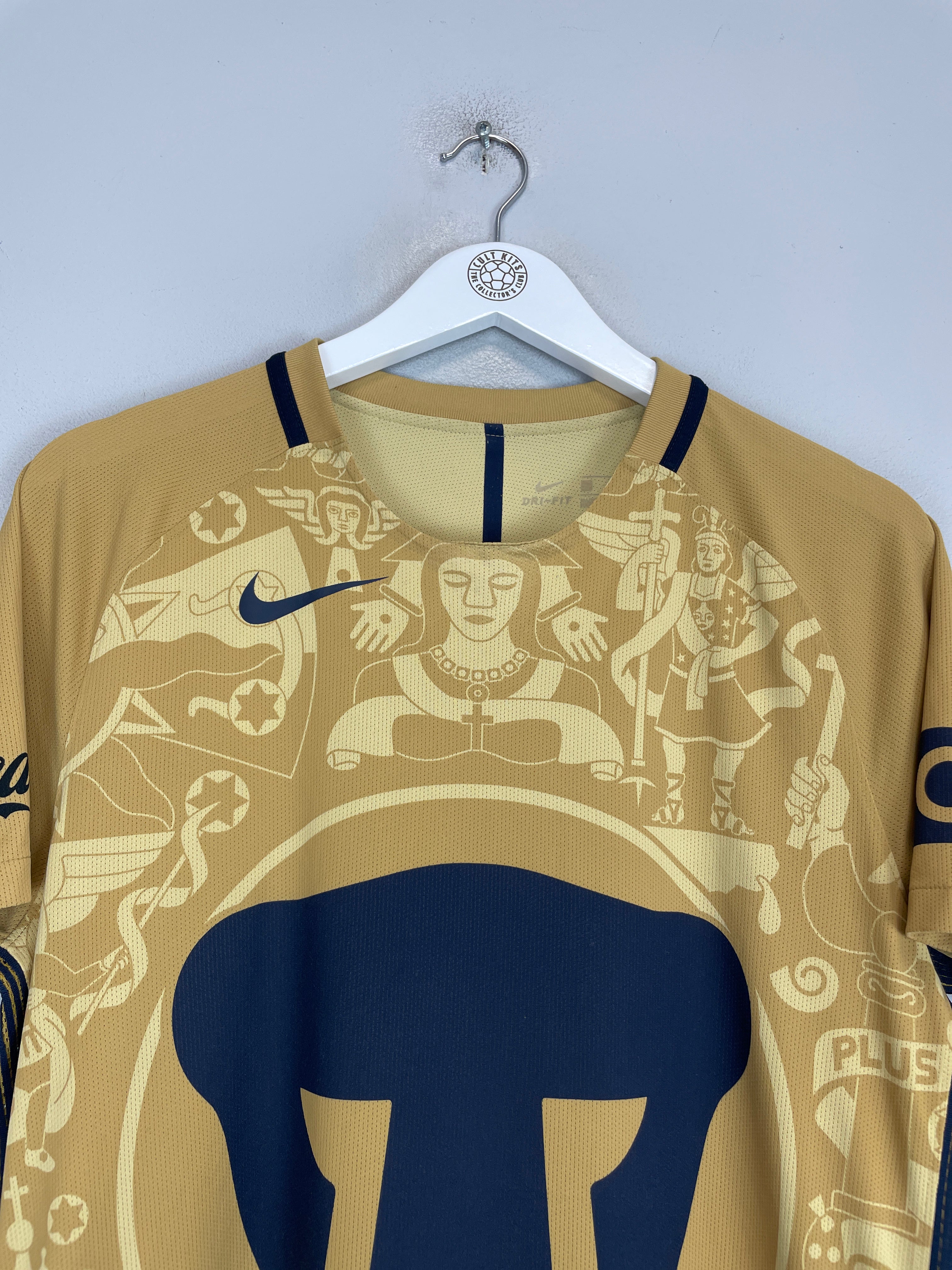 Shop 2016/17 UNAM PUMAS AUTHENTIC HOME SHIRT (M) NIKE, classic football shirts, vintage football shirts & retro soccer jerseys at Cult Kits