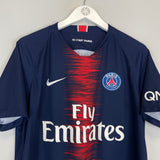 Shop 2018/19 PSG HOME SHIRT (L) NIKE, classic football shirts, vintage football shirts & retro soccer jerseys at Cult Kits