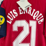 1996/98 SPAIN LUIS ENRIQUE #21 *BNWT* HOME SHIRT (L) ADIDAS
