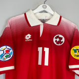 Shop 1996/98 SWITZERLAND CHAPUISAT #11 HOME SHIRT (L) LOTTO, classic football shirts, vintage football shirts & retro soccer jerseys at Cult Kits