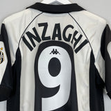 Shop 1997/98 JUVENTUS INZAGHI #9 HOME SHIRT (L) KAPPA, classic football shirts, vintage football shirts & retro soccer jerseys at Cult Kits