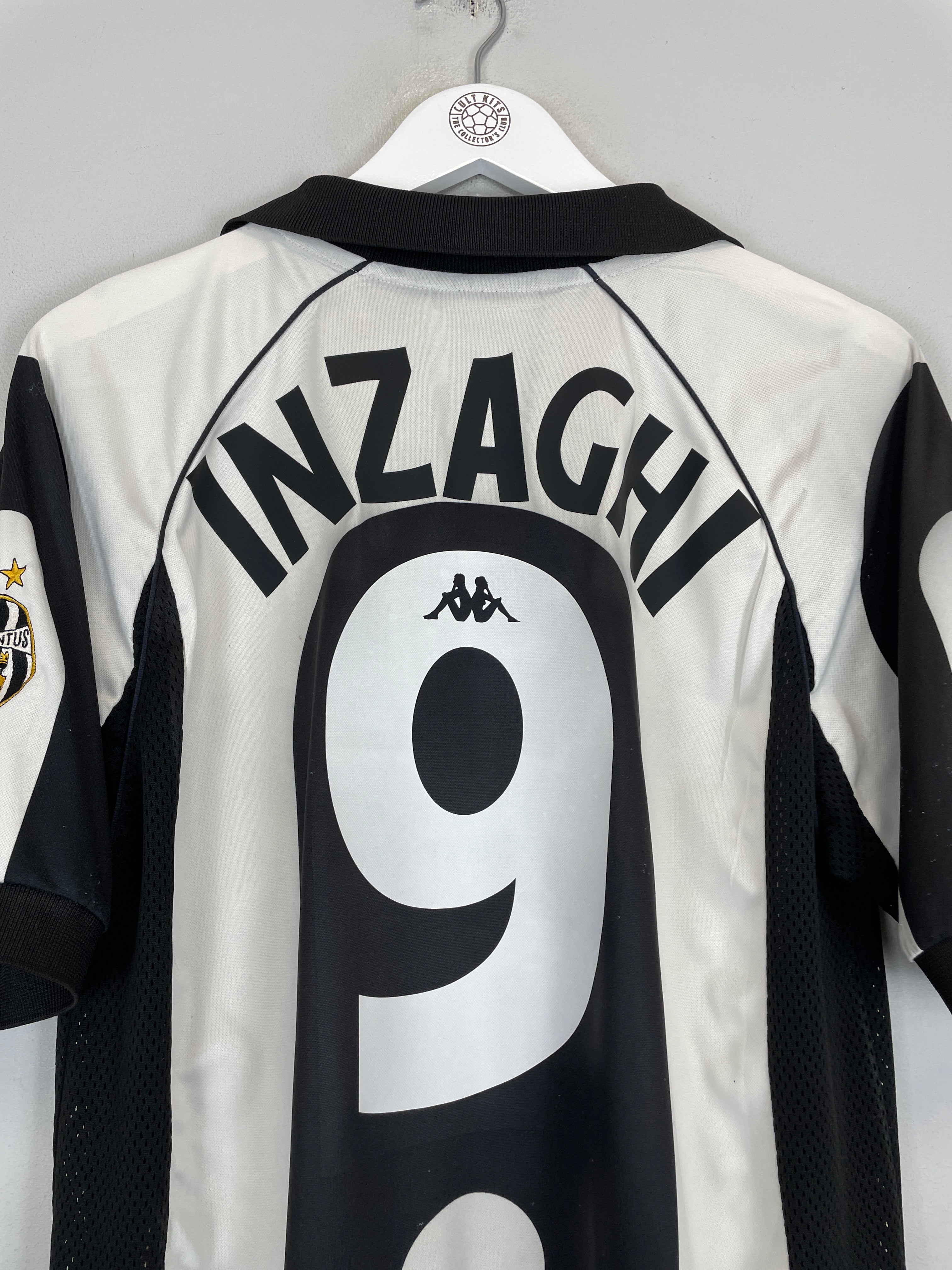 Shop 1997/98 JUVENTUS INZAGHI #9 HOME SHIRT (L) KAPPA, classic football shirts, vintage football shirts & retro soccer jerseys at Cult Kits