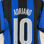 Shop 2004/05 INTER MILAN ADRIANO #10 HOME SHIRT (L) NIKE, classic football shirts, vintage football shirts & retro soccer jerseys at Cult Kits