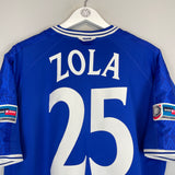 1999/00 CHELSEA ZOLA #25 HOME SHIRT (XL) UMBRO