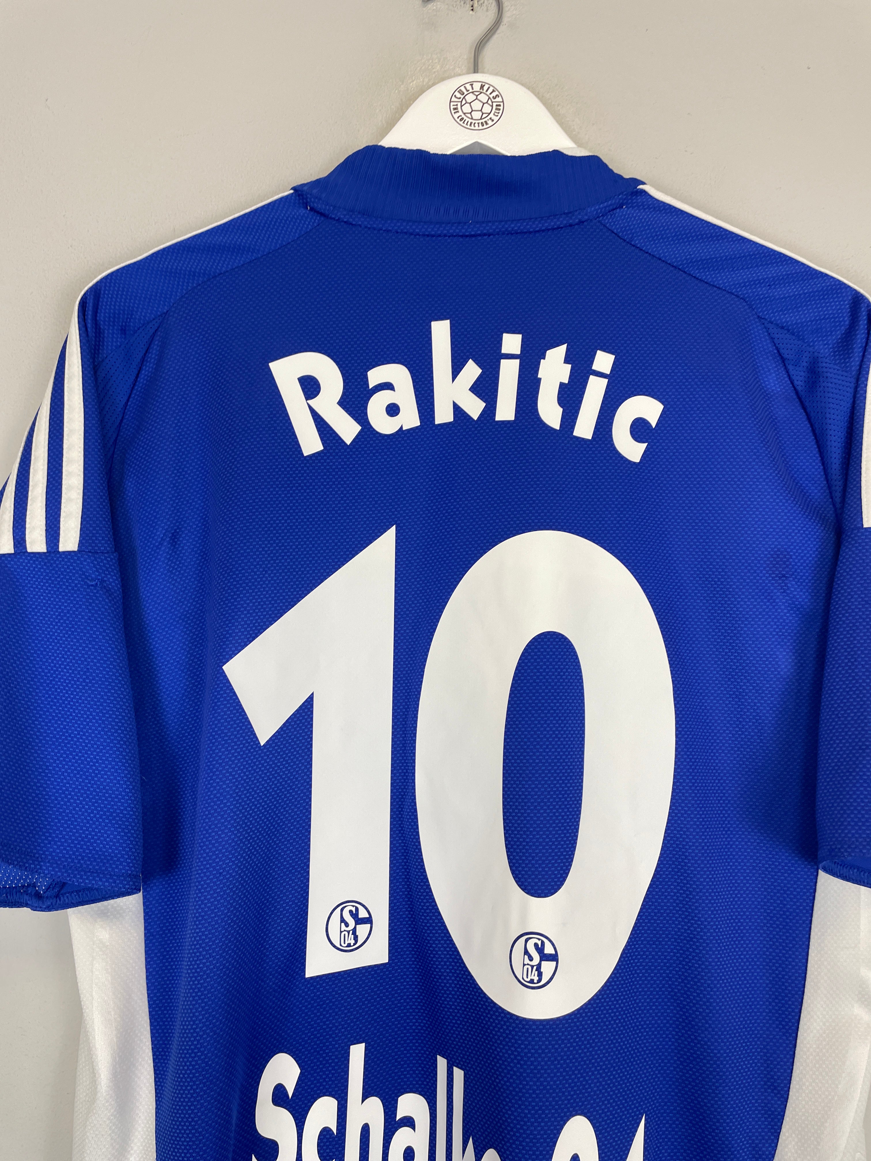 Shop 2008/10 SCHALKE RAKITIC #10 HOME SHIRT (M) ADIDAS, classic football shirts, vintage football shirts & retro soccer jerseys at Cult Kits