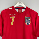 Shop 2006/08 ENGLAND BECKHAM #7 AWAY SHIRT (M) UMBRO, classic football shirts, vintage football shirts & retro soccer jerseys at Cult Kits