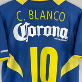 Shop 2005/06 CLUB AMERICA C.BLANCO #10 AWAY SHIRT (M) NIKE, classic football shirts, vintage football shirts & retro soccer jerseys at Cult Kits