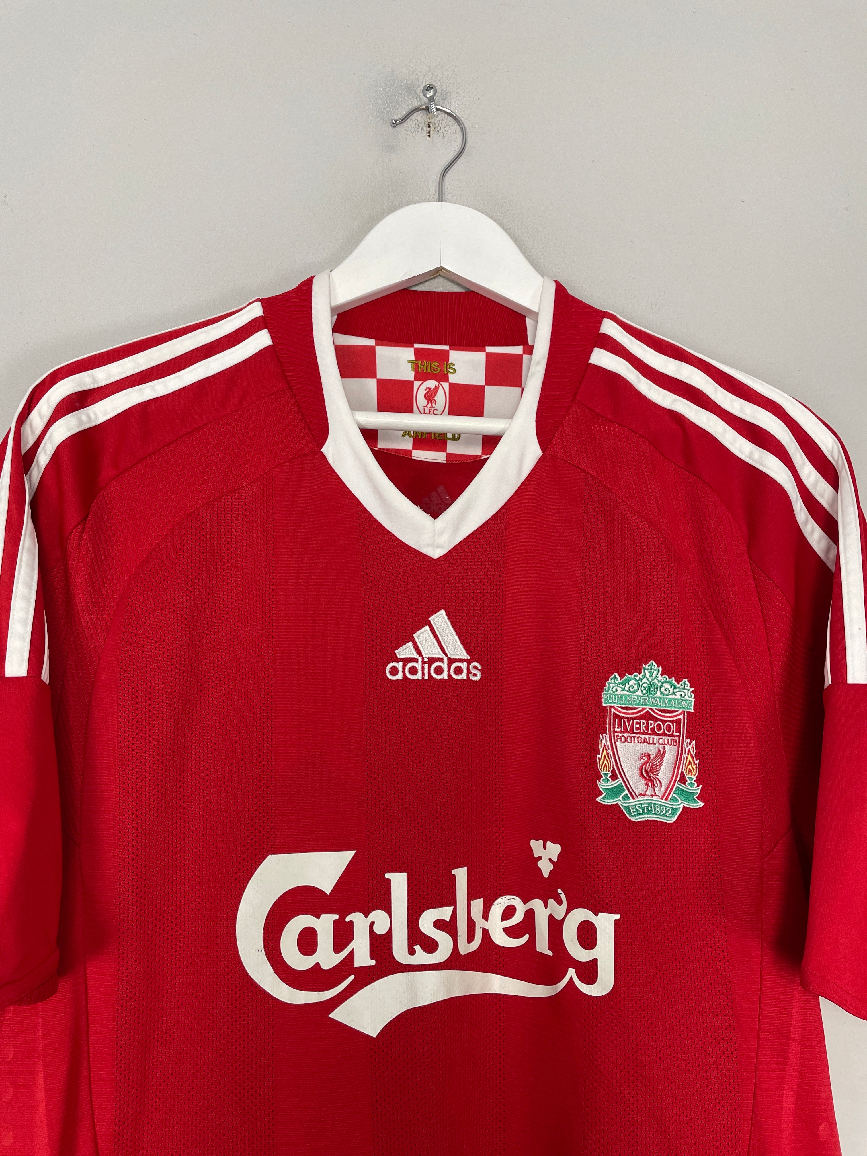Shop 2008/10 LIVERPOOL ALONSO #14 HOME SHIRT (L) ADIDAS, classic football shirts, vintage football shirts & retro soccer jerseys at Cult Kits