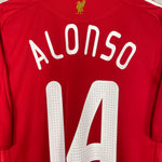 Shop 2008/10 LIVERPOOL ALONSO #14 HOME SHIRT (L) ADIDAS, classic football shirts, vintage football shirts & retro soccer jerseys at Cult Kits