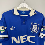 Shop 1993/95 EVERTON HOME SHIRT (M) UMBRO, classic football shirts, vintage football shirts & retro soccer jerseys at Cult Kits