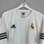 Shop 2001/02 REAL MADRID *CENTENARY* TRAINING SHIRT (L) ADIDAS, classic football shirts, vintage football shirts & retro soccer jerseys at Cult Kits
