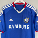 2010/11 CHELSEA DAVID LUIZ #4 HOME SHIRT (M) ADIDAS