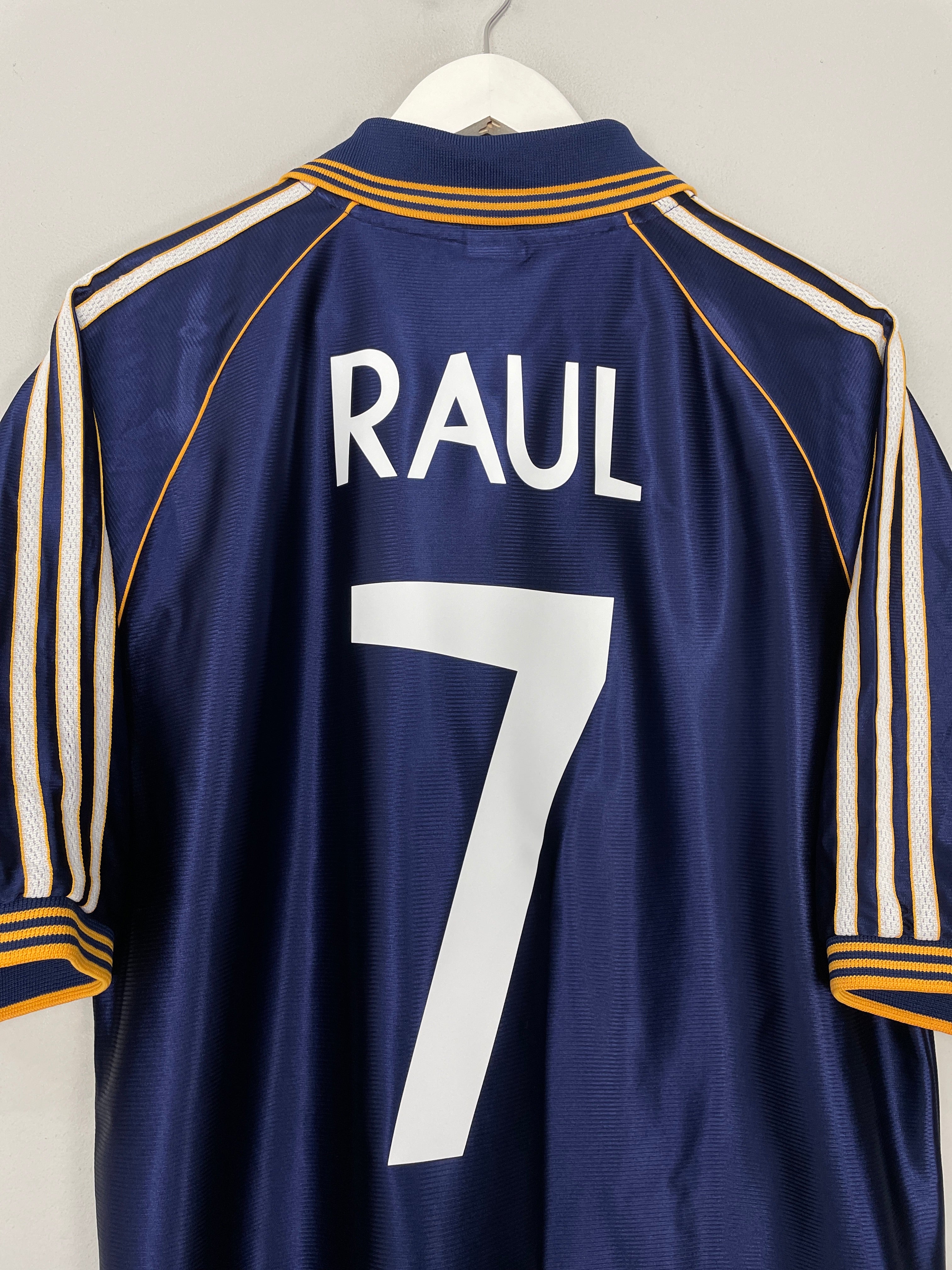 Shop 1998/99 REAL MADRID RAUL #7 THIRD SHIRT (L) ADIDAS, classic football shirts, vintage football shirts & retro soccer jerseys at Cult Kits