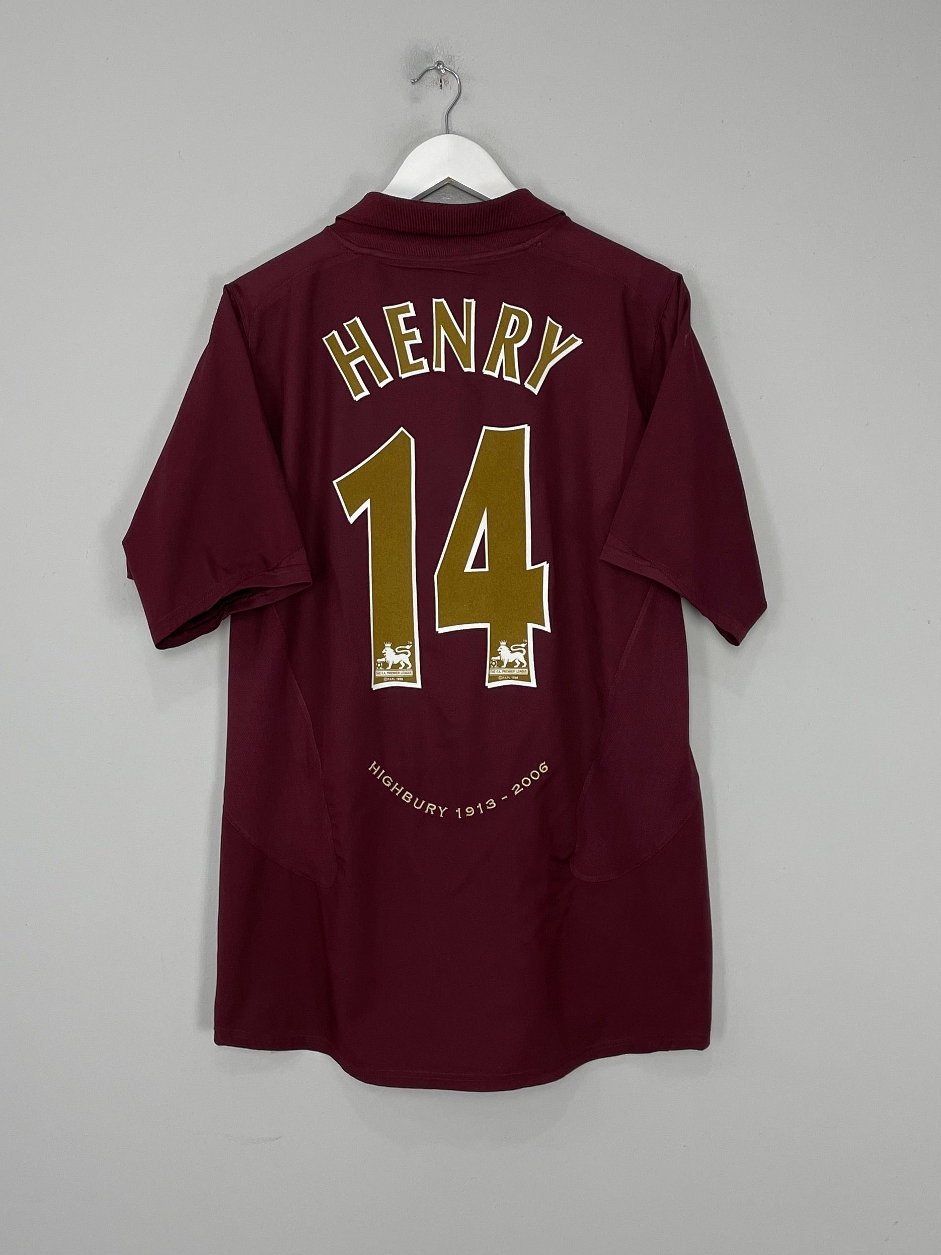 Shop 2005/06 ARSENAL HENRY #14 HOME SHIRT (L) NIKE, classic football shirts, vintage football shirts & retro soccer jerseys at Cult Kits