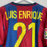1998/99 BARCELONA LUIS ENRIQUE #21 HOME SHIRT (M) NIKE