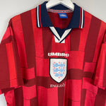 Shop 1997/99 ENGLAND AWAY SHIRT (L) UMBRO, classic football shirts, vintage football shirts & retro soccer jerseys at Cult Kits