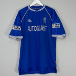 Shop 1999/01 CHELSEA ZOLA #25 FA CUP HOME SHIRT (XL) UMBRO, classic football shirts, vintage football shirts & retro soccer jerseys at Cult Kits