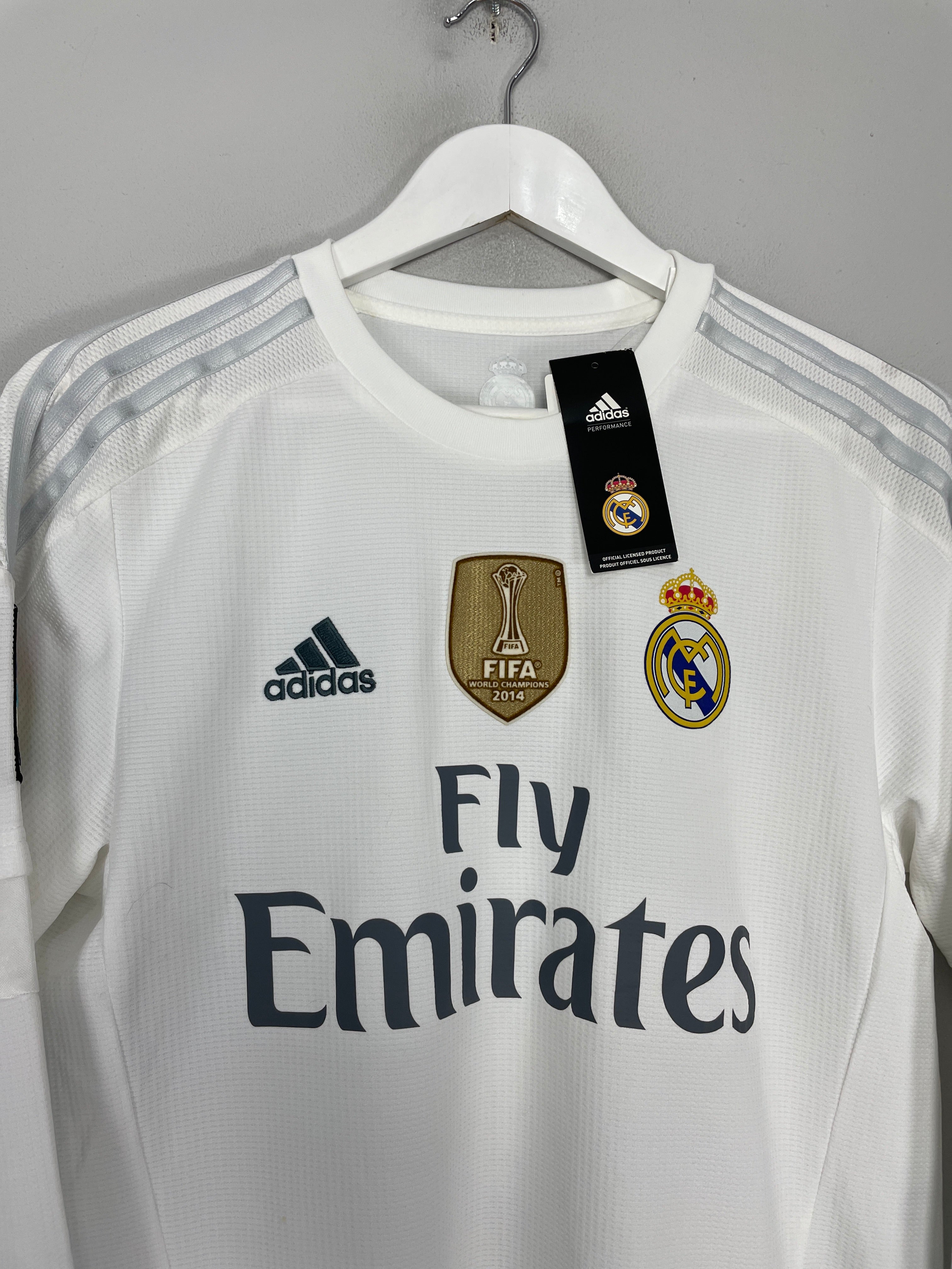 Shop 2015/16 REAL MADRID RONALDO #7 *BNWT* L/S HOME SHIRT (L) ADIDAS, classic football shirts, vintage football shirts & retro soccer jerseys at Cult Kits