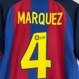 2003/04 BARCELONA MARQUEZ #4 HOME SHIRT (M) NIKE