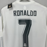 Shop 2015/16 REAL MADRID RONALDO #7 *BNWT* L/S HOME SHIRT (L) ADIDAS, classic football shirts, vintage football shirts & retro soccer jerseys at Cult Kits