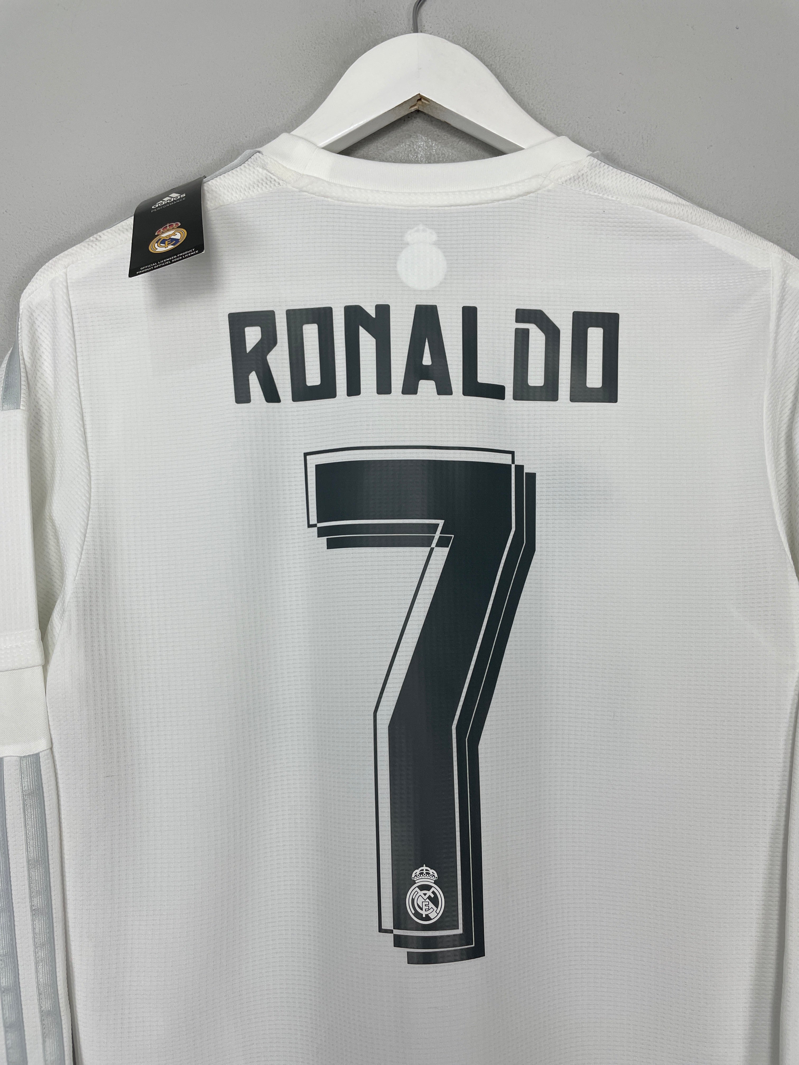 Shop 2015/16 REAL MADRID RONALDO #7 *BNWT* L/S HOME SHIRT (L) ADIDAS, classic football shirts, vintage football shirts & retro soccer jerseys at Cult Kits