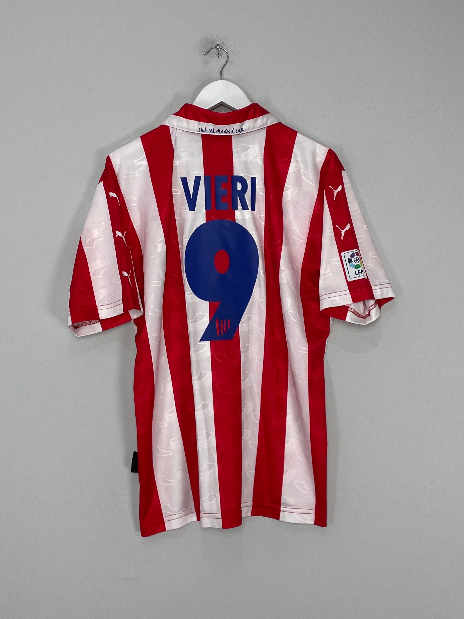 Shop 1997/98 ATLETICO MADRID VIERI #9 HOME SHIRT (L) PUMA, classic football shirts, vintage football shirts & retro soccer jerseys at Cult Kits