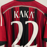 Shop 2014/15 AC MILAN KAKA #22 HOME SHIRT (L) ADIDAS, classic football shirts, vintage football shirts & retro soccer jerseys at Cult Kits