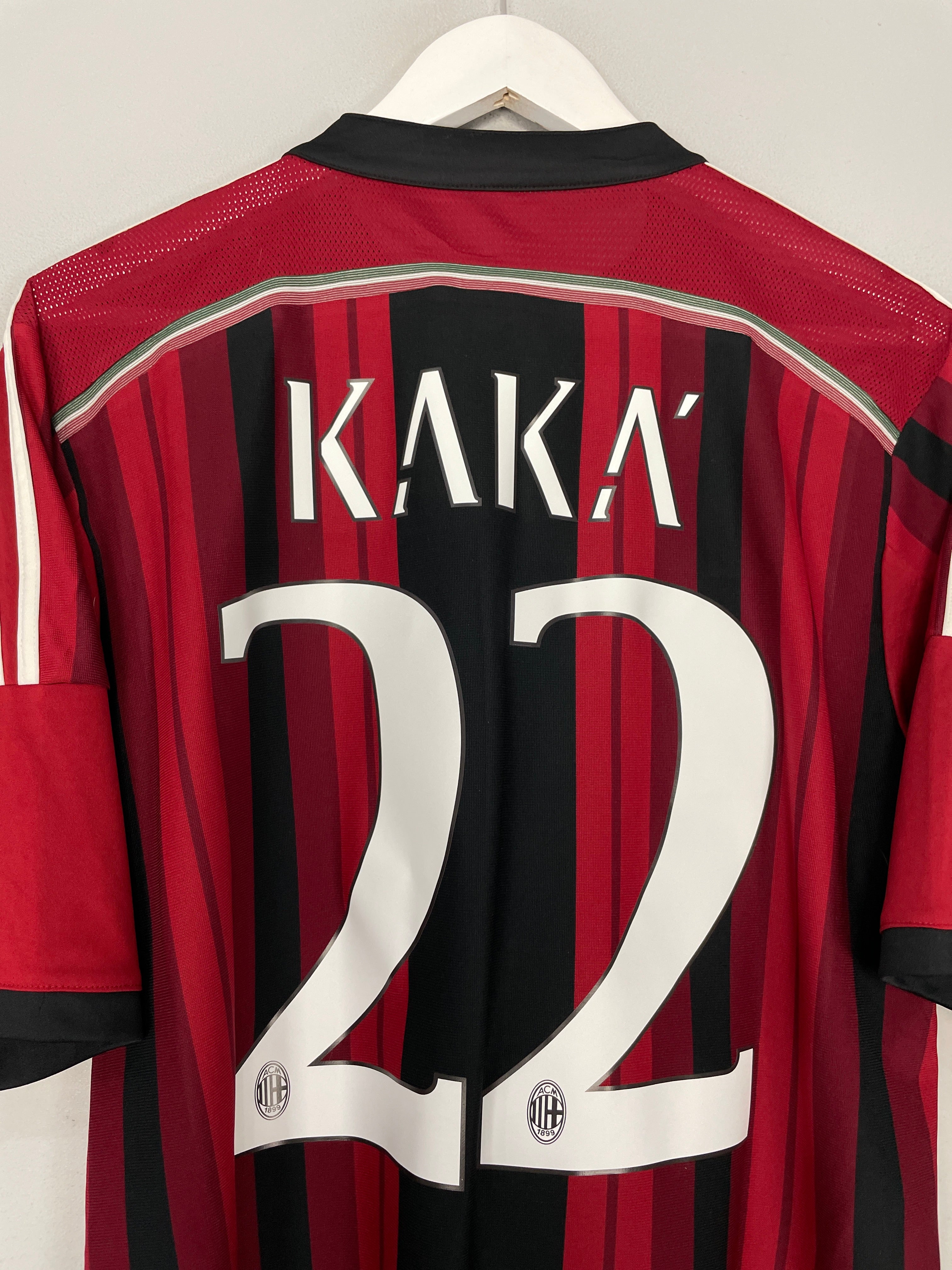 Shop 2014/15 AC MILAN KAKA #22 HOME SHIRT (L) ADIDAS, classic football shirts, vintage football shirts & retro soccer jerseys at Cult Kits