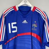 Shop 2007/08 FRANCE THURAM #15 HOME SHIRT (L) ADIDAS, classic football shirts, vintage football shirts & retro soccer jerseys at Cult Kits
