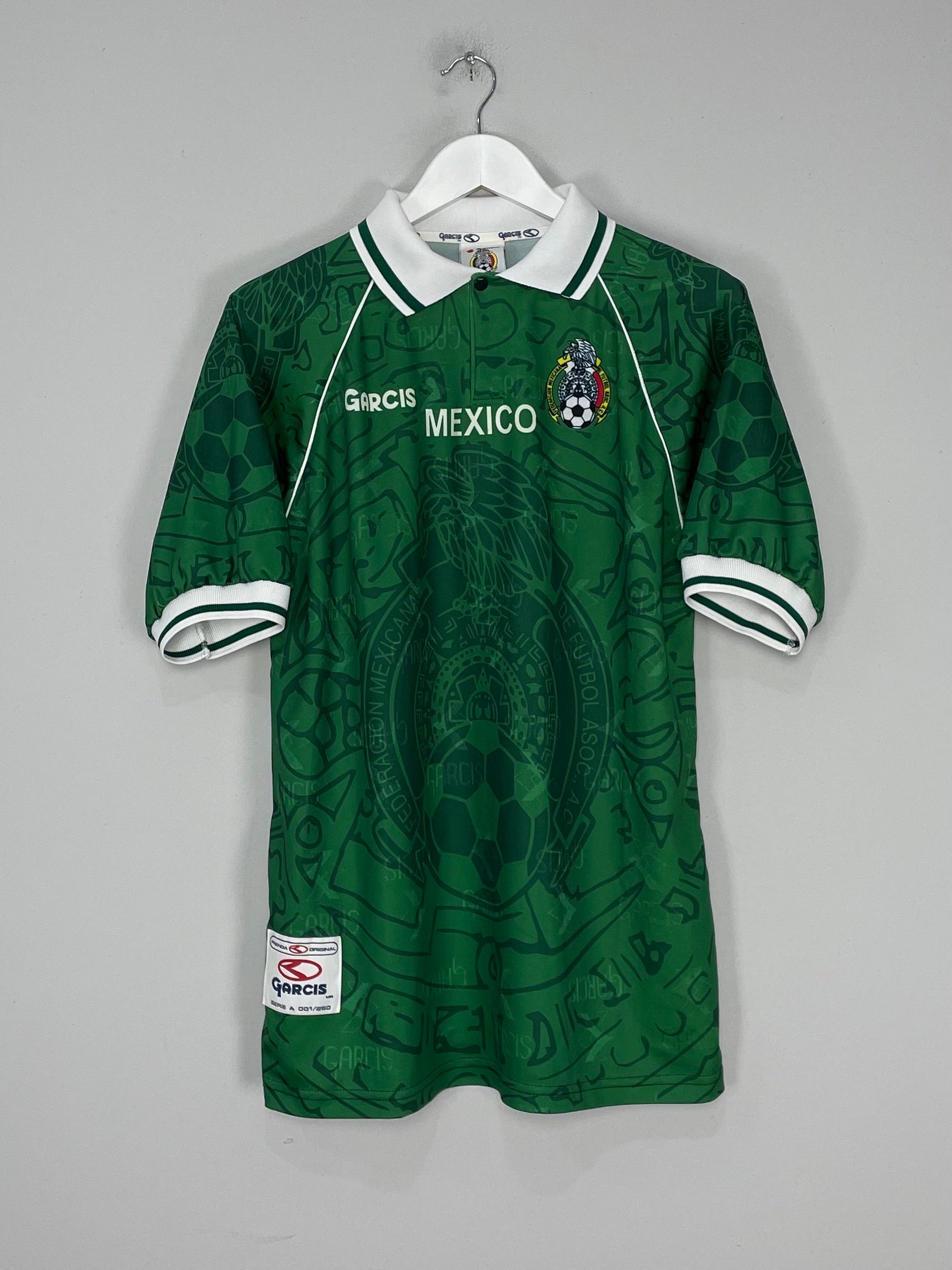 Shop 1999 MEXICO HOME SHIRT (M) GARCIS, classic football shirts, vintage football shirts & retro soccer jerseys at Cult Kits