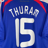 Shop 2007/08 FRANCE THURAM #15 HOME SHIRT (L) ADIDAS, classic football shirts, vintage football shirts & retro soccer jerseys at Cult Kits