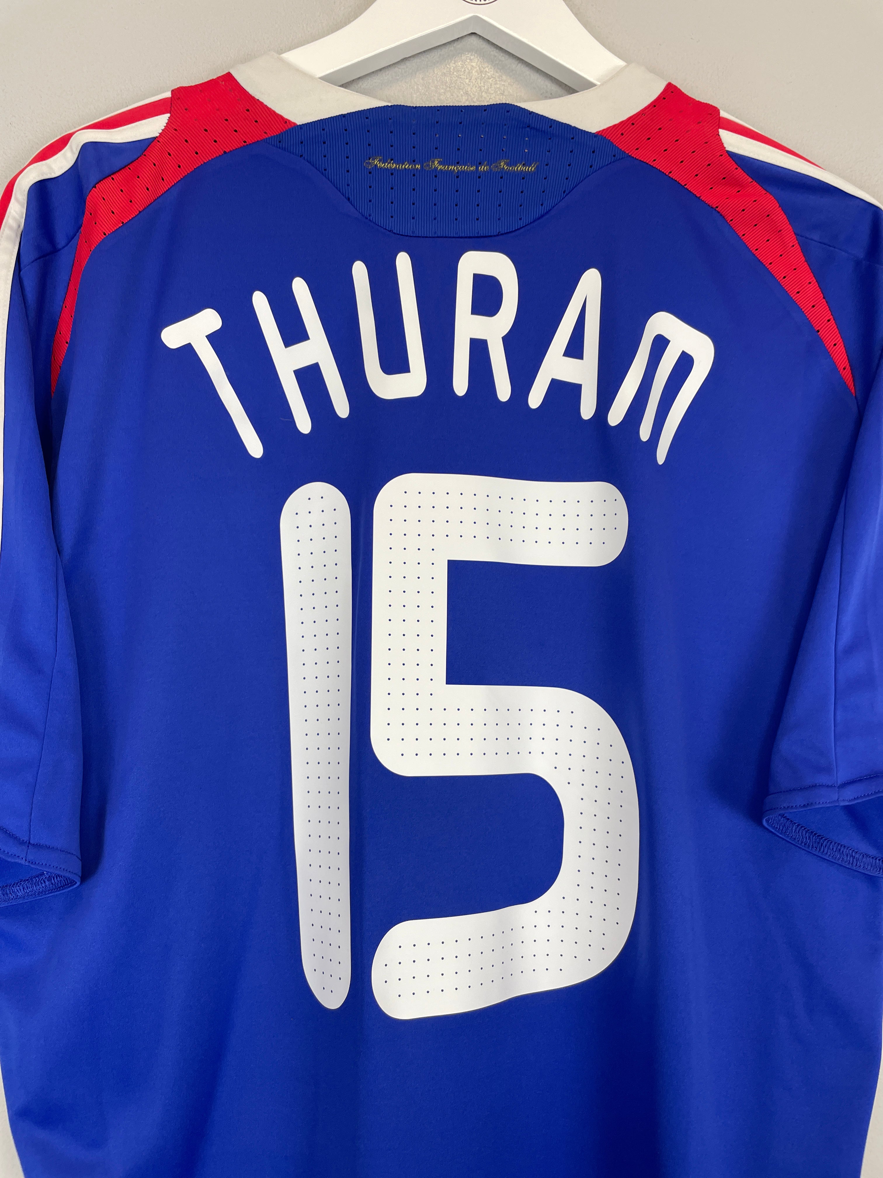 Shop 2007/08 FRANCE THURAM #15 HOME SHIRT (L) ADIDAS, classic football shirts, vintage football shirts & retro soccer jerseys at Cult Kits
