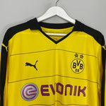 Shop 2015/16 DORTMUND AUBAMEYANG #17 L/S HOME SHIRT (XL) PUMA, classic football shirts, vintage football shirts & retro soccer jerseys at Cult Kits