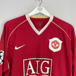 Shop 2006/07 MANCHESTER UNITED RONALDO #7 *PLAYER ISSUE* C/L L/S HOME SHIRT (XL) NIKE, classic football shirts, vintage football shirts & retro soccer jerseys at Cult Kits